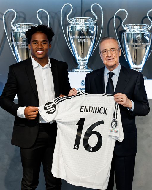 𝗢𝗙𝗙𝗜𝗖𝗜𝗔𝗟: Endrick will wear the number 16 shirt at Real Madrid.