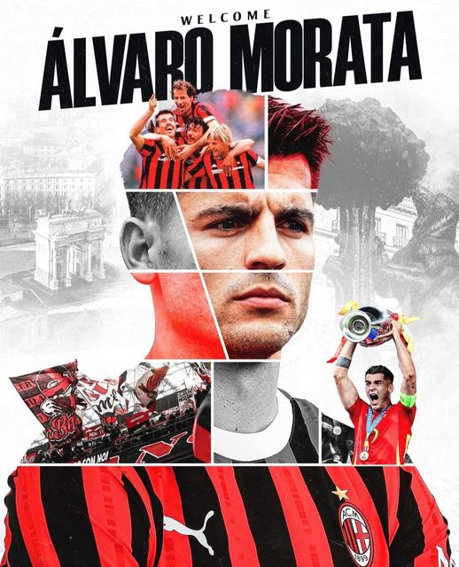 DEAL DONE: Alvaro Morata has joined AC Milan for €13m.