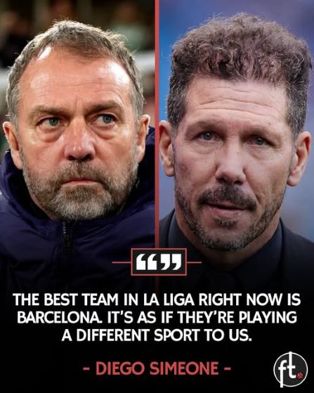 Diego Simeone: “The best team in La Liga right now is Barcelona.