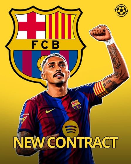 Raphinha 𝗪𝗔𝗡𝗧𝗦 𝗧𝗢 𝗦𝗧𝗔𝗬 at Barcelona for a long time and initial talks have taken place about a new contract, with his current deal expiring in 2028.