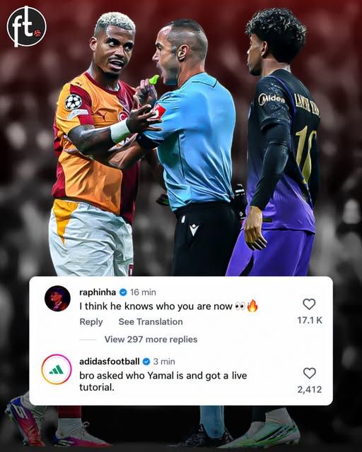 Even Adidas and Raphinha trolled Lemina after the game last night…